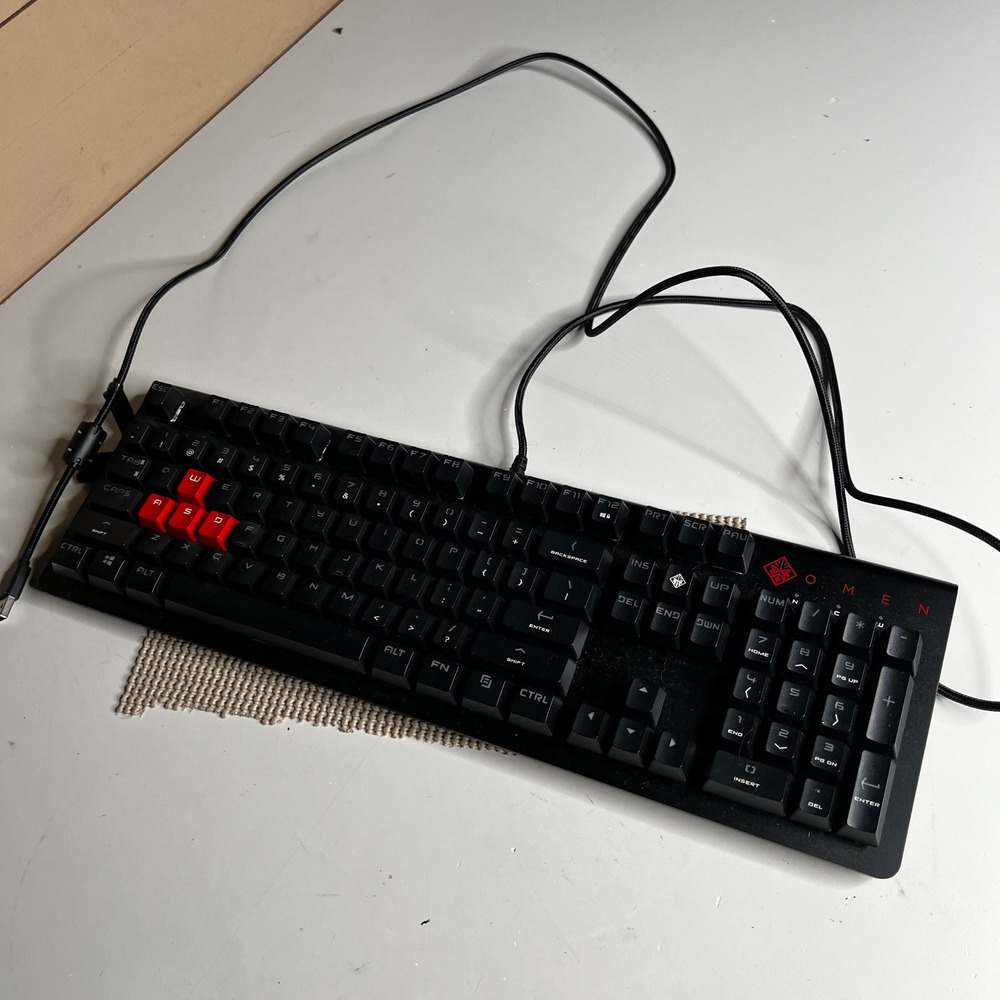 HP Omen 1100 Wired Mechanical Gaming Keyboard Black Red WASD HSA-D002K